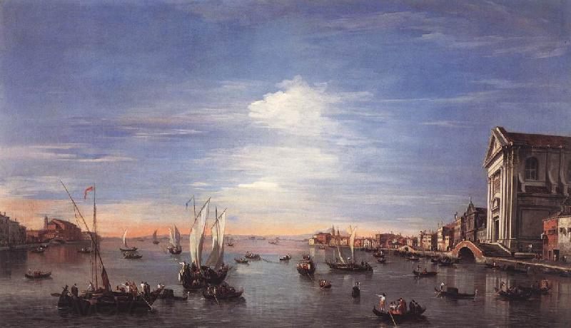 GUARDI, Francesco The Giudecca Canal with the Zattere dgh Norge oil painting art